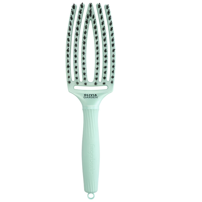 Olivia Garden Fingerbrush Care Iconic Boar&Nylon Arctic Teal