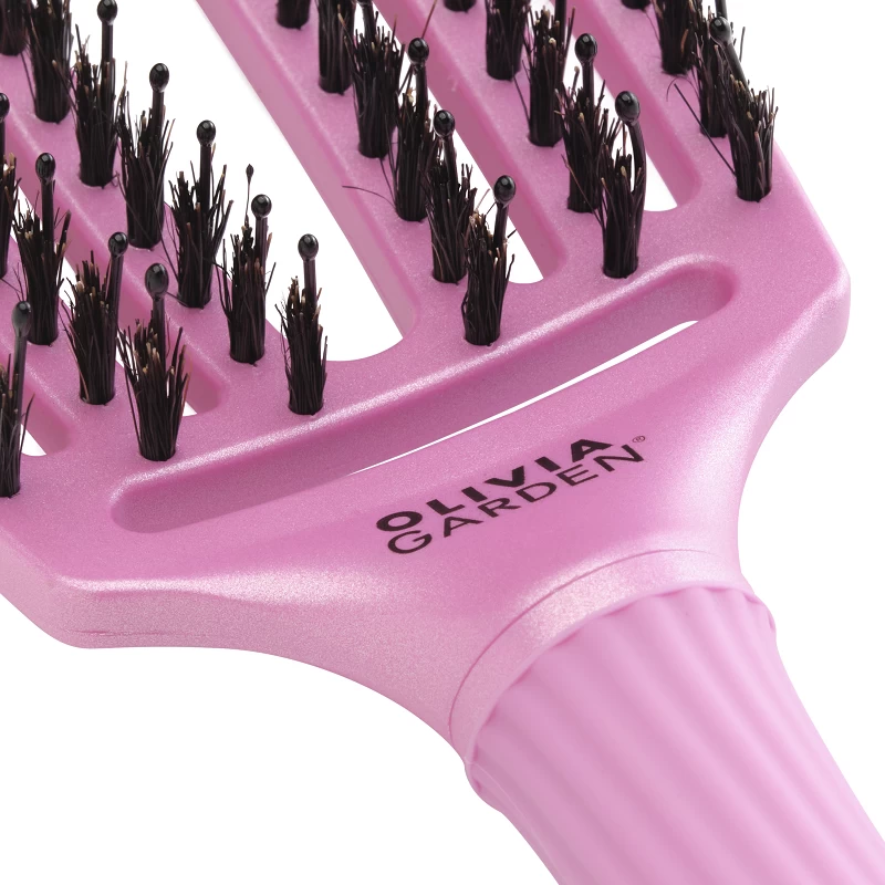 Olivia garden Fingerbrush Care Iconic Boar&Nylon Celestial Pink